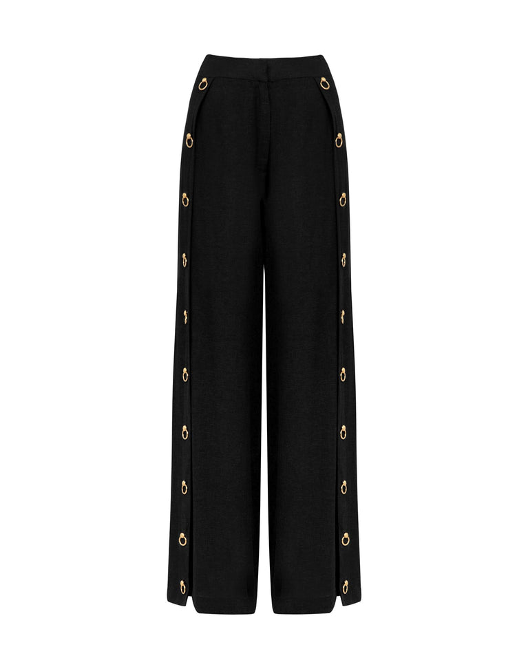 Embellished Stacy Pants - Black XS