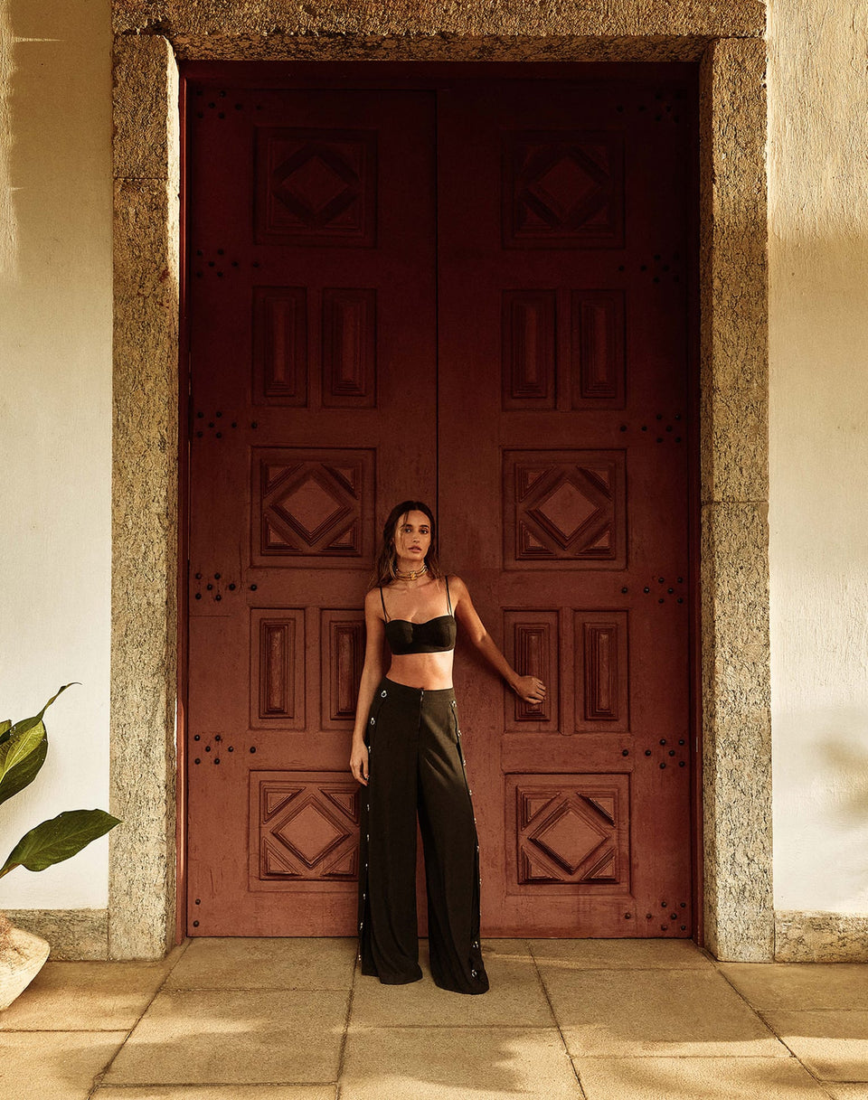 Embellished Stacy Pants - Black XS