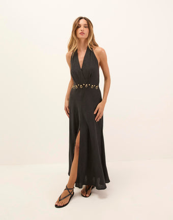 Hailey Midi Dress - Black