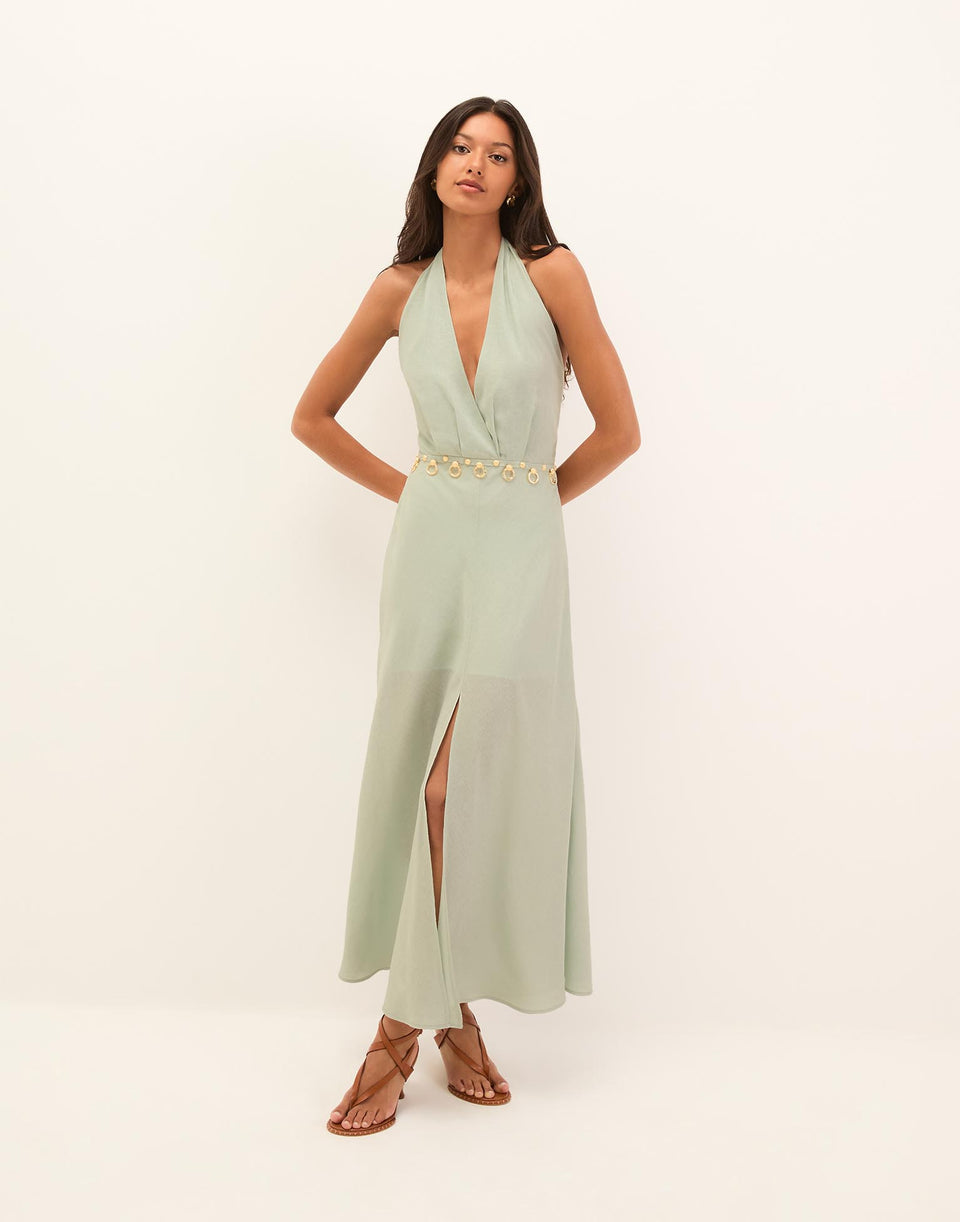 Hailey Halter Midi Dress - Regatta XS