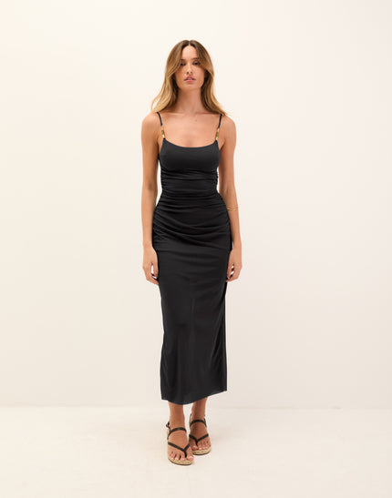 Lorena Midi Dress - Black