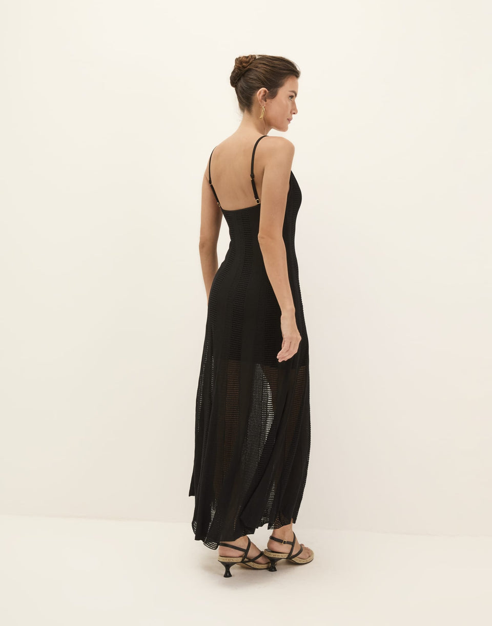 Knit Micah Long Dress - Black XS