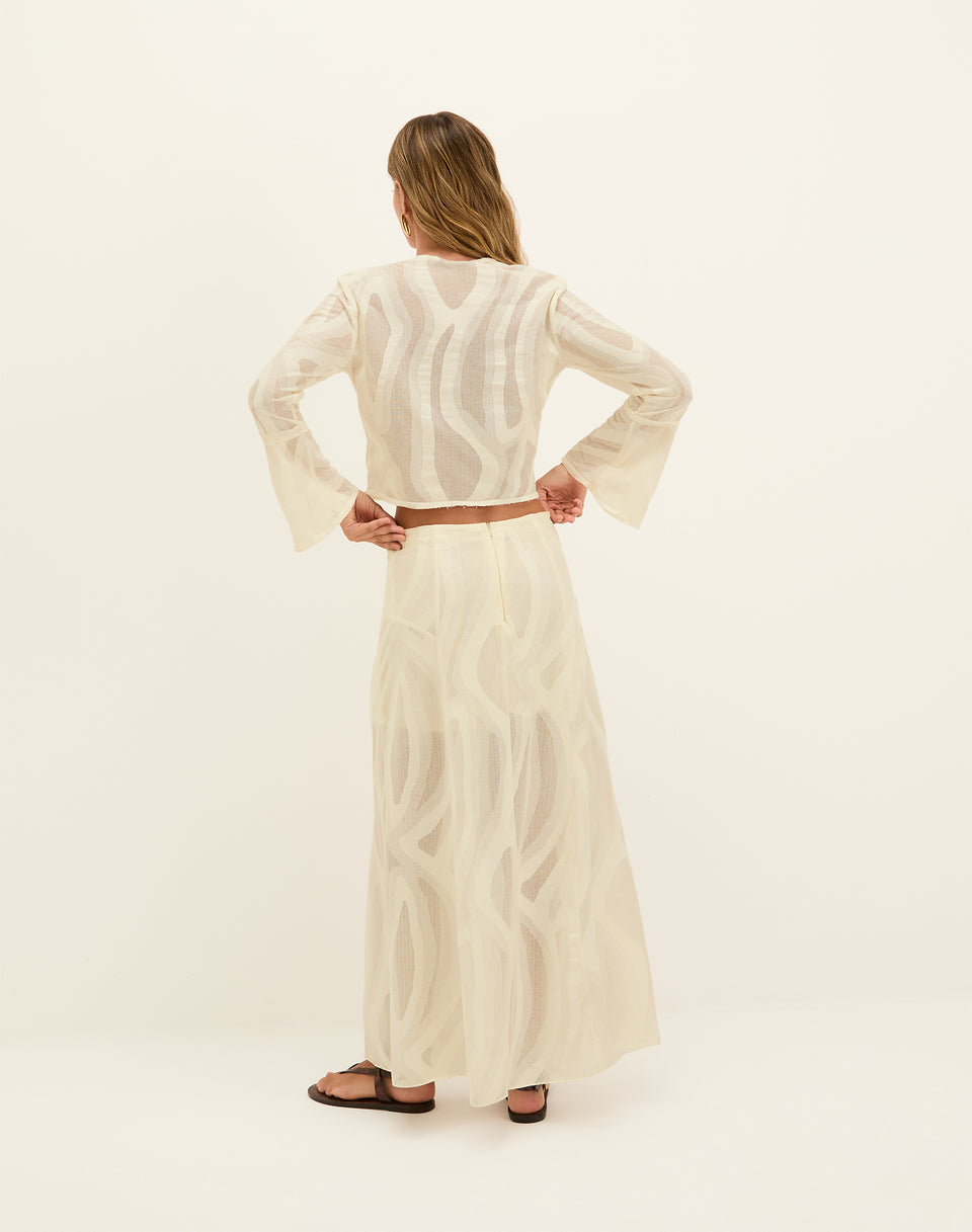 Avila Long Sleeve Blouse - Glitz XS