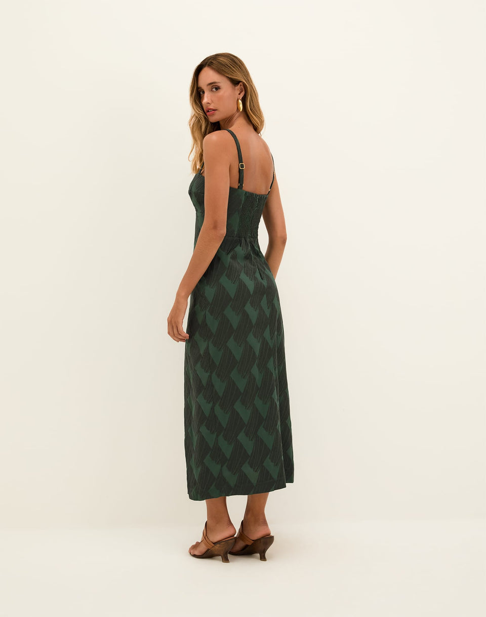 Bella Midi Dress - Embroidered Boulevard XS