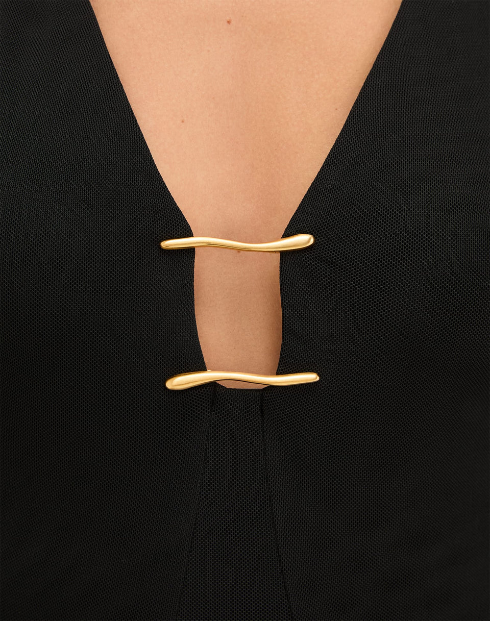 Iva Long Dress - Black XS