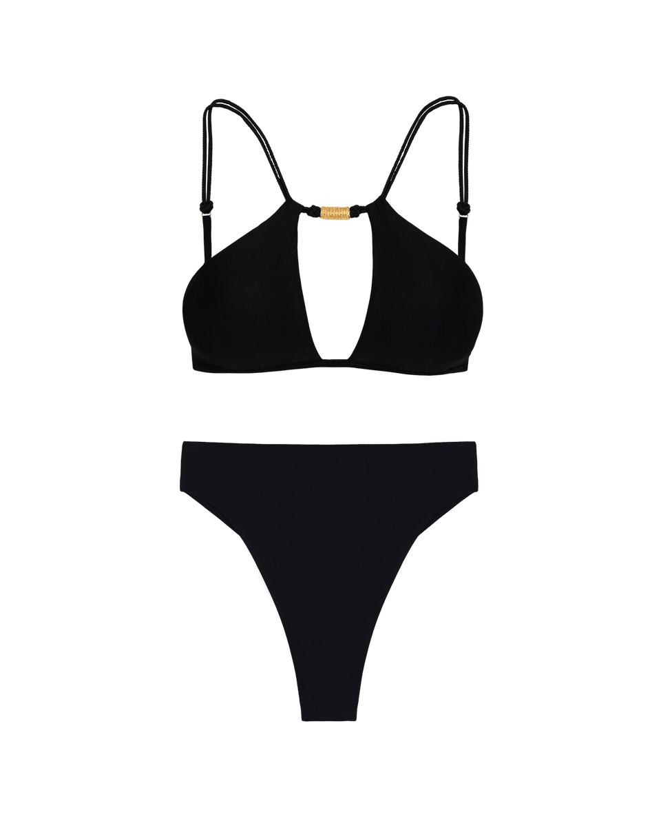 Matte Gigi Hot Pant Bottom - Black Brazilian / XS