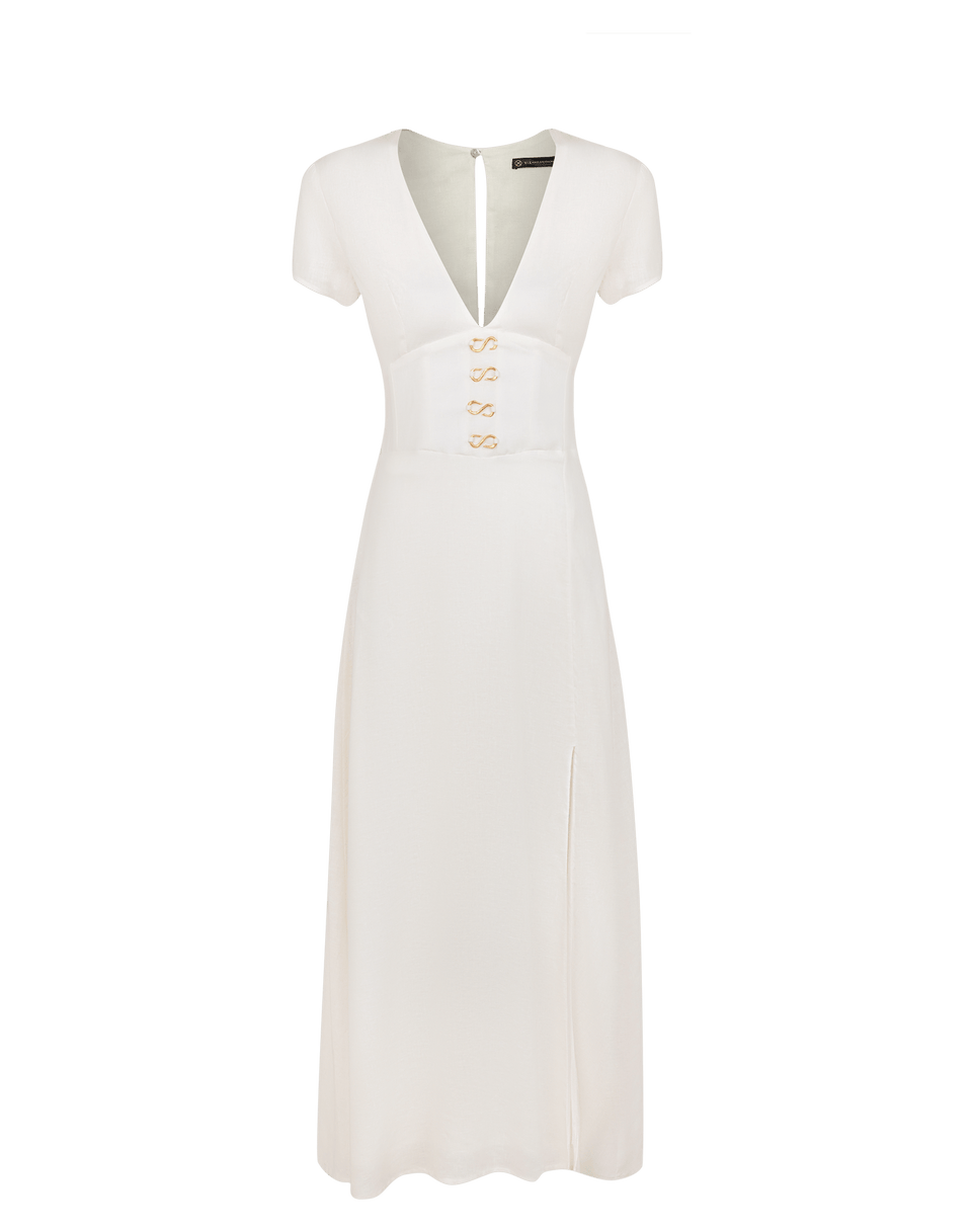 Nila Midi Dress - Off White