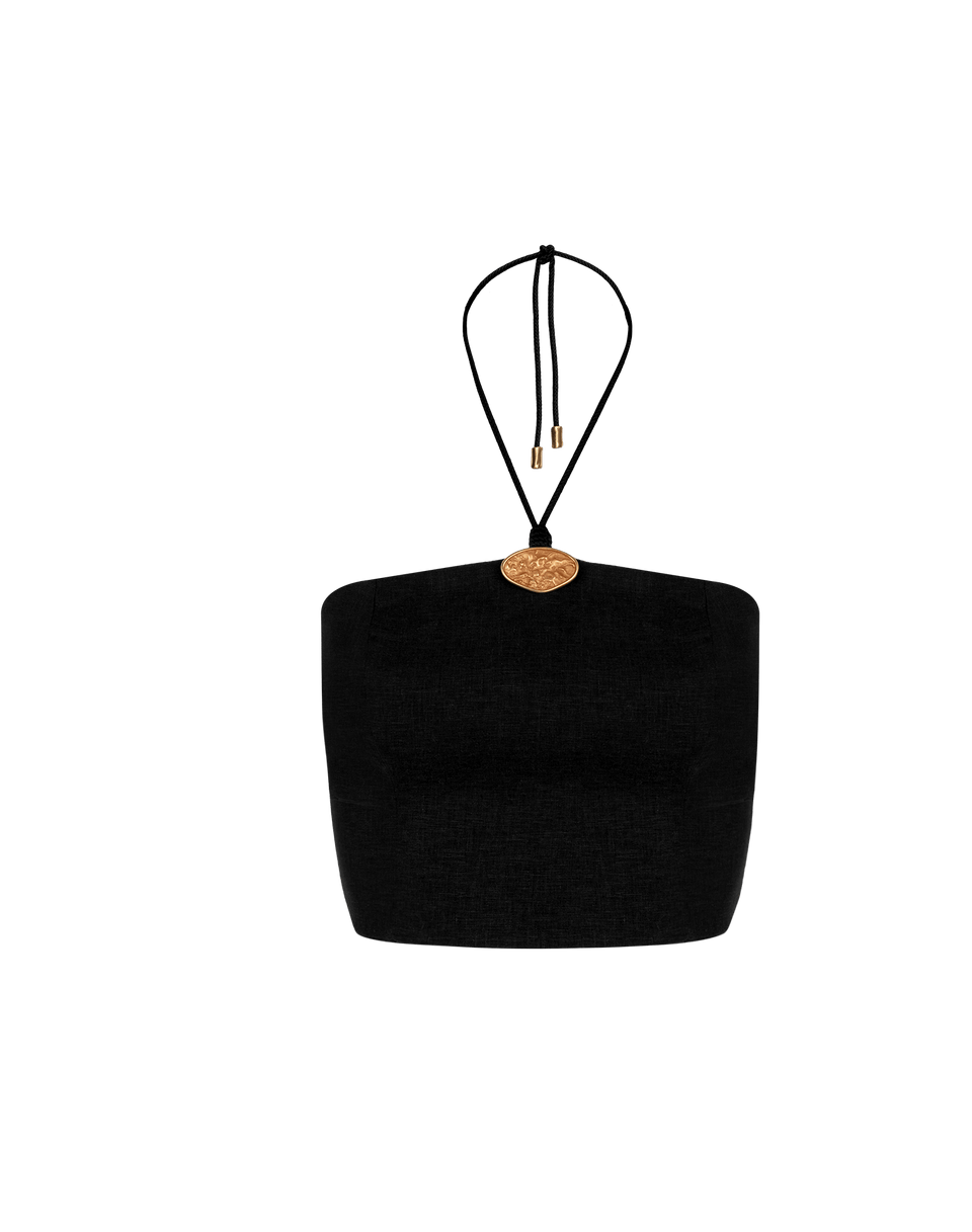 Arden Halter Top - Black XS