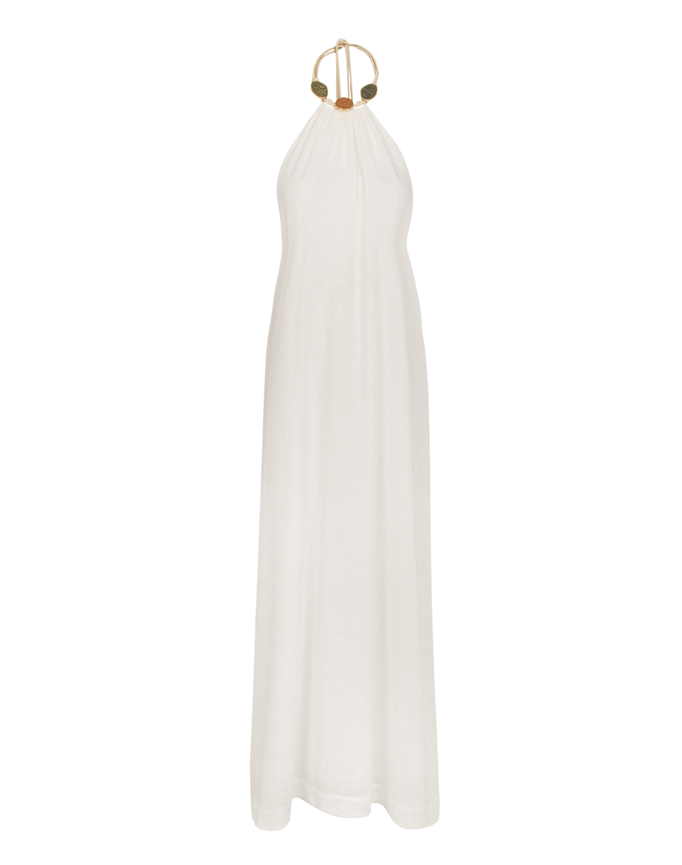 Aiden Long Dress - Off White XS