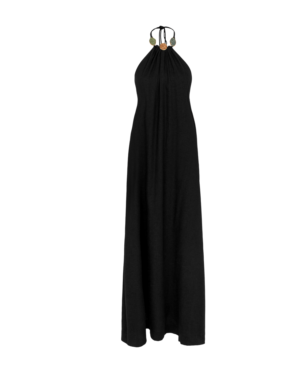 Aiden Long Dress - Black XS