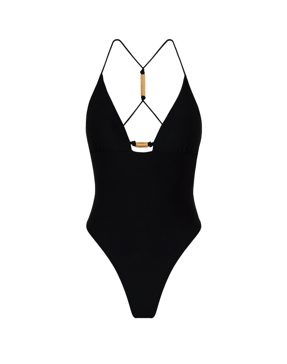 Matte Stacy One Piece - Black Brazilian / XS