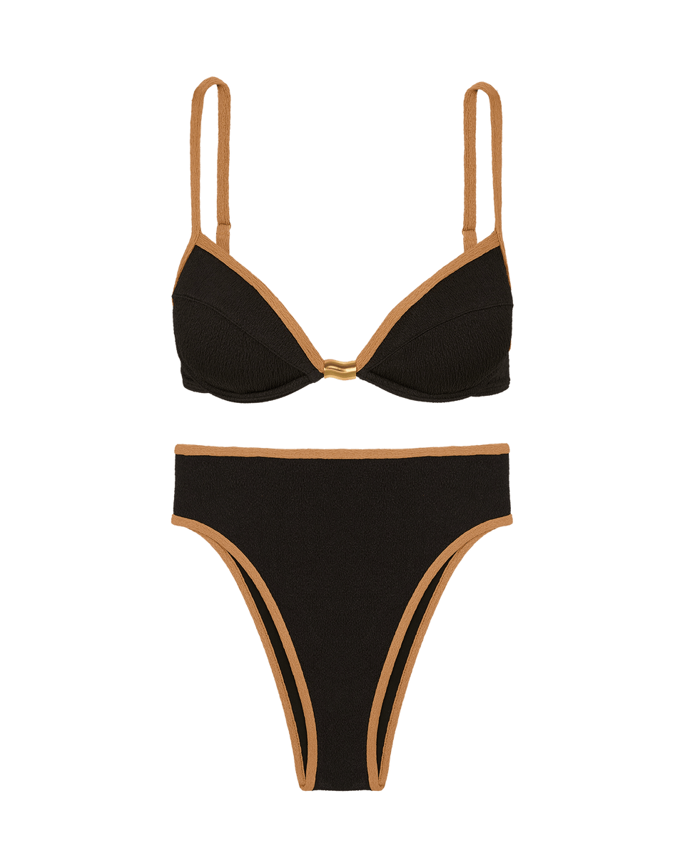 Firenze Lily Gigi Hot Pant Bottom - Black Brazilian / XS