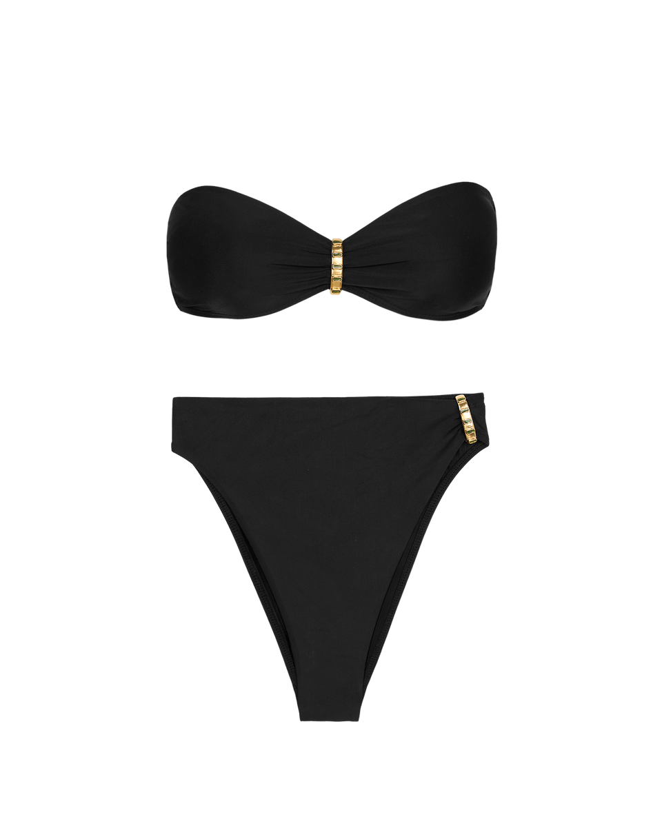 Matte Bessie Hot Pant Bottom - Black Brazilian / XS