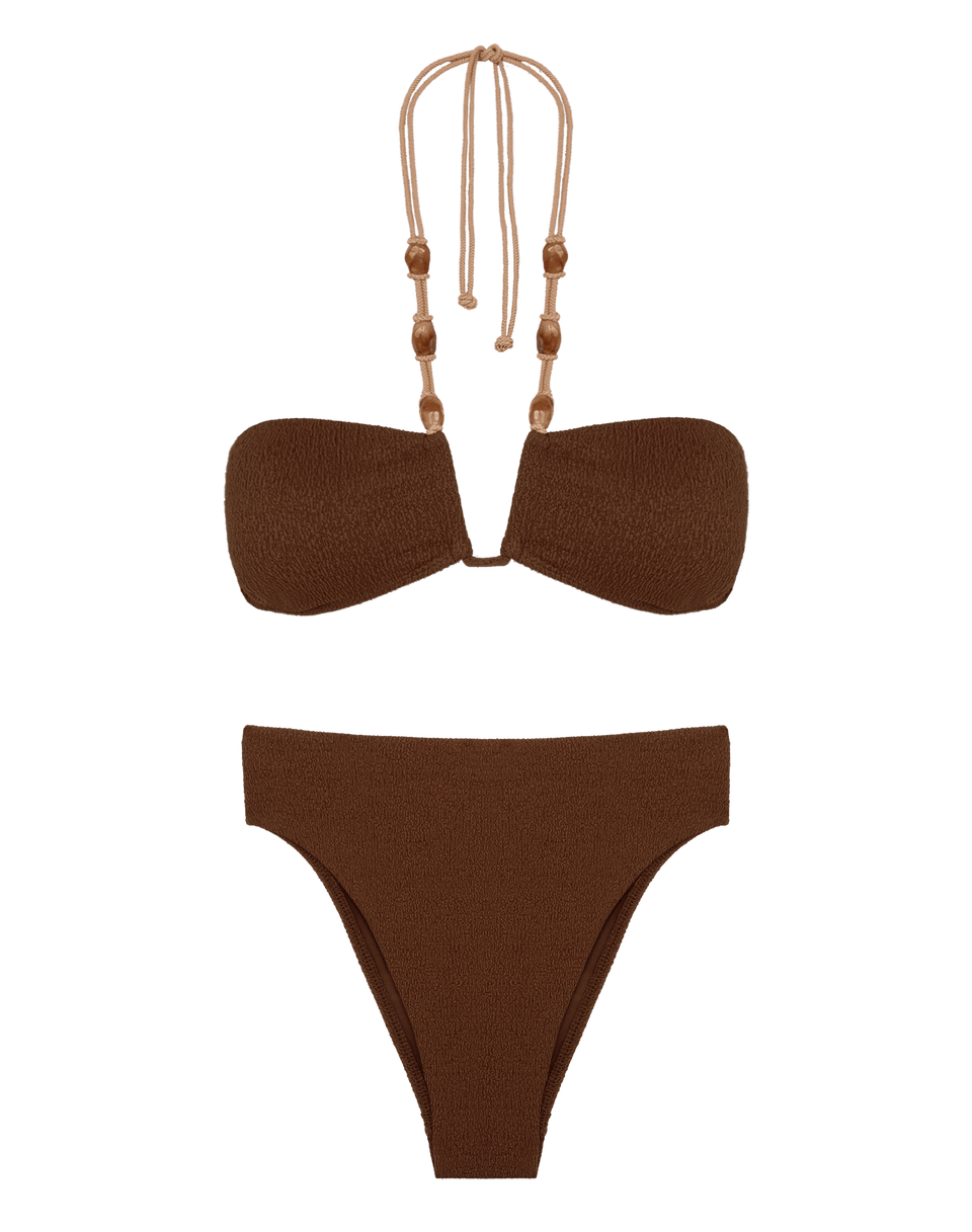 Firenze Gigi Hot Pant Bottom - Brown Brazilian / XS