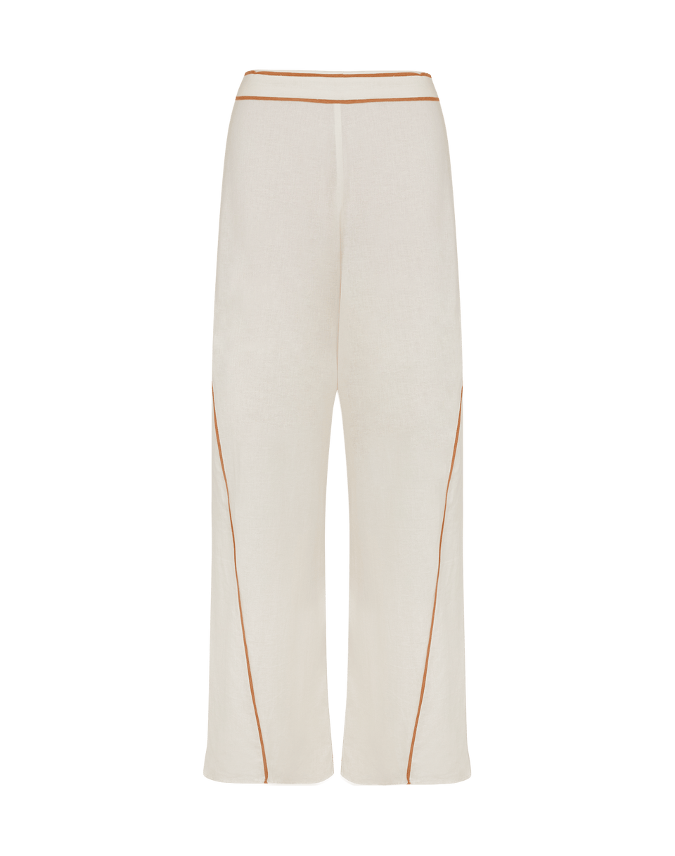 Iva Wide Leg Pants - Off White